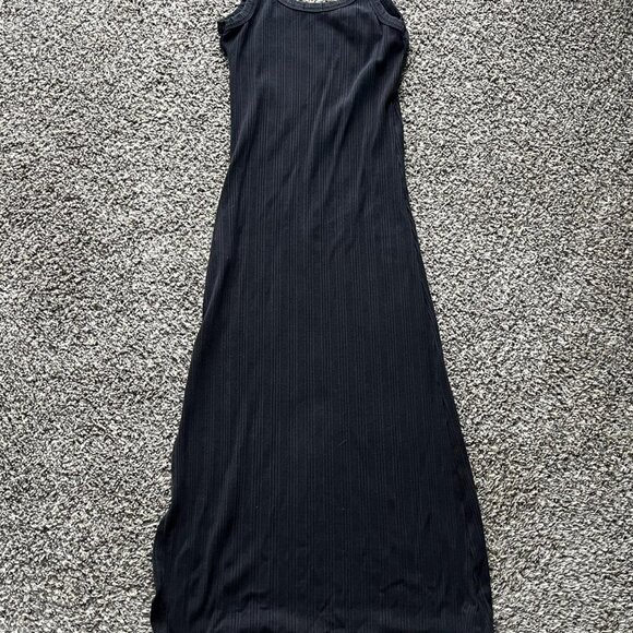 Vitamin A Organic Rib West Black Maxi Dress with a Relaxed Fit, Size 6 - Picture 4 of 8